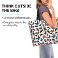thumbnail image 4 of Fuzoiu Colorful Flying Butterflies Print Tote Bags for Women,Shoulder Bag, Gym Tote,Top Handle Ladies Shoulder Bags for Work Beach Travel and Shopping Grocery, 4 of 9