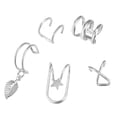 thumbnail image 2 of Up to 65% Off No Pierced Ear Clip Set 5 Piece Set Creative Alloy Earring Set Necklace Rings Earring Jewelry on Clearance, 2 of 2