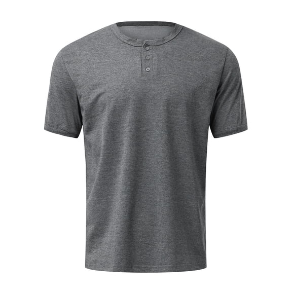 Kcolen Mens Short Sleeve T-Shirts With Pocket Men's Summer Fashion Short Sleeve Button-Up T-Shirt Top Casual Comfortable Breathable Daily Wear