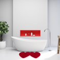 thumbnail image 4 of Alfombras de baño AnyDesign para San Valentín, con doble corazón, color rojo, 4 of 7