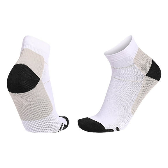AINIYS Cushioned Socks for Men Moisture Wicking Sports Socks Padded Socks for Men Men's Dry Fit Socks Compression Ankle Socks Gray Free Size