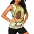 thumbnail image 2 of Xecao Avocado1 print women's scoop neck, loose-fit workout tank tops for the gym., 2 of 9