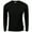 Black, variant on Men's Thermal Long Sleeve Crewneck Waffle Shirt XS-5XL