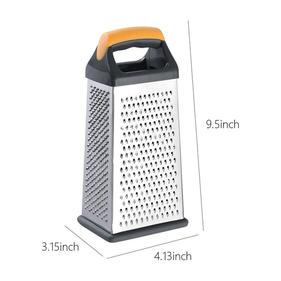 Rkxzt Grinding Machine Stainless Steel Box Grater for Cheese and Vegetables with 4 Blades,Dishwasher Safe,9.4x4.3x3.1"Kitchen