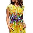 thumbnail image 3 of WISEFIN Women's Vocation Midi Length Floral Print Short Sleeve Casual Dress, 3 of 4