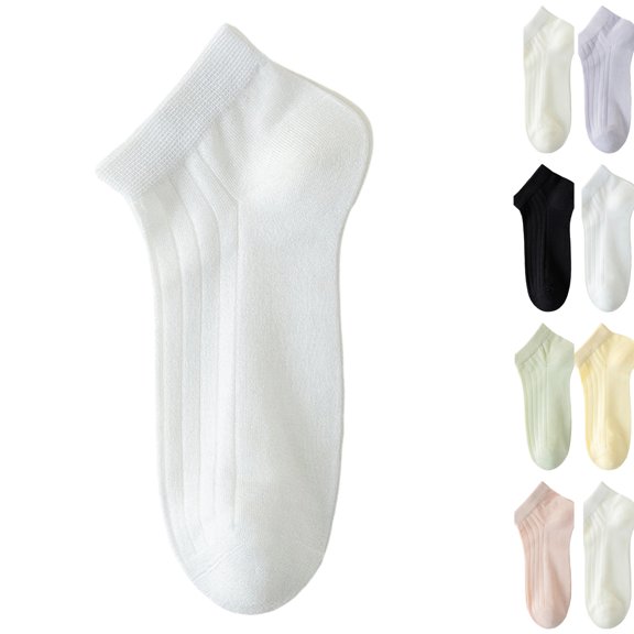 Women's Low Cut Socks,1 Pair Ankle No Show Athletic Short Cotton Socks,White