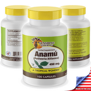 Sunshine Naturals Anamu 450 mg Capsules,  Herbal Dietary Supplement, 100 ct