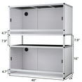 thumbnail image 4 of PVC Reptile Enclosure Up To 4x2x2FT Stackable ToxiRium Large Reptile Terrarium 120 Gallons for Bearded Dragon Gecko Lizard Snake, Wide Breeding Vivarium Area with Sliding Doors -2pcs with Spacers, 4 of 11