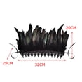 thumbnail image 4 of 1 Set Gothic Feather Shrug Shoulder Wrap Choker Tie Necklace Halloween Party, 4 of 8