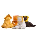 thumbnail image 5 of UDIYO 4Pcs Cute Toast Cats Mini Figurine Kids Toy DIY Fairy Garden Cake Ornaments, 5 of 6