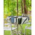 thumbnail image 3 of Outdoor Tablecloth with Umbrella Hole for Patio/Picnic/Party/Camping, Light Blue Tulip Waterproof Table Cloth Round Cover Washable, Farmhouse Elegant Flowers Botanical Dia 54", 3 of 7