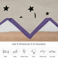 thumbnail image 6 of Halloween Bug Flannel Blanket for Bed,Travel and Camping, Stars Purple Border Linen Texture Super Soft Cozy Blanket for All Seasons 40"x60", 6 of 7