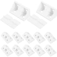 thumbnail image 1 of 20Pcs Angle Brackets Plastic Corner Code Cabinet Supports Hanging Corner Brackets, 1 of 9