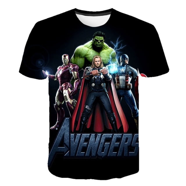 Superhero SPIDER-MAN T-Shirts Kids Boys Clothes 3-14Ys Summer Short Sleeve Children Clothing Boy Spiderman T-shirt Free Shipping12T Gong Bohan LED