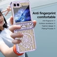 thumbnail image 4 of Allytechgroup Galaxy Z Flip6 Case, Hinge Protection Shockproof PC Back Cover Ani-Scratch Luxury Bumper Phone Case for Samsung Galaxy Z Flip 6, Purple, 4 of 7