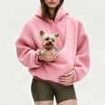 thumbnail image 2 of Womens Hoodie Casual Winter Warm Cat Mom Hooded Funny Fashion Sweatshirt for Women Pink M, 2 of 6