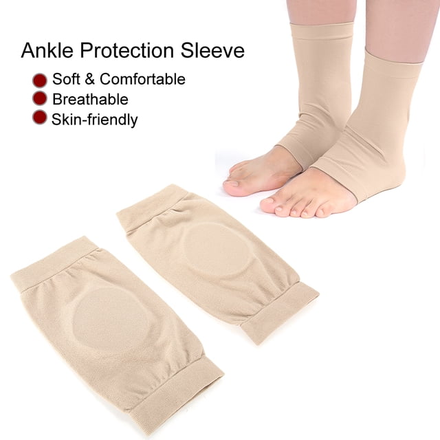 Fugacal Suave y elástico Funda protectora de tobillo Almohadilla protectora de silicona Calcetín transpirable para el talón del pie Calcetines de protección para los huesos del tobillo para botas Fugacal No se aplica
