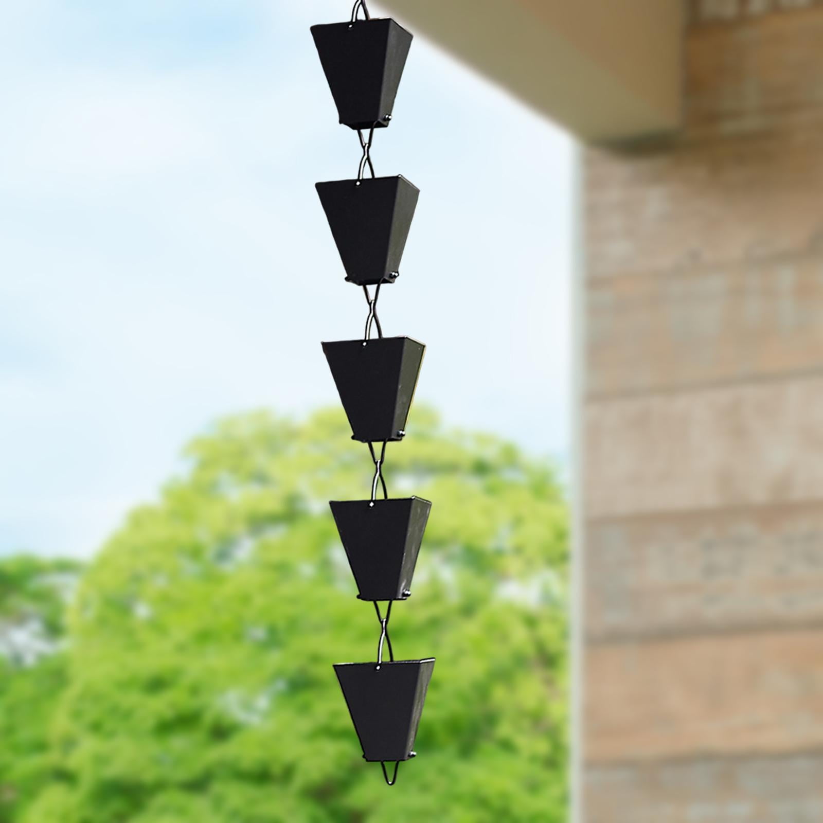 Chaîne De Récupération Eau De Pluie Métal Design Cloche - 287 Cm - Pour Gouttière, Jardin, Décoration Extérieure - 6