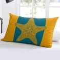 thumbnail image 5 of Starfish Mandalas Throw Pillow Cover 16 x 24 Inch Decorative Pillow Cover Boho Modern Orange Blue Stripe Lumbar Pillowcase Seasonal Rectangle Cushion Case for Couch Sofa Bed Living Room, 5 of 7