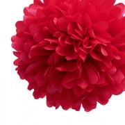 Dress My Cupcake Red Tissue Paper Pom Poms Party Kit, Set of 12 - Christmas Decorations, Christmas Arts & Crafts