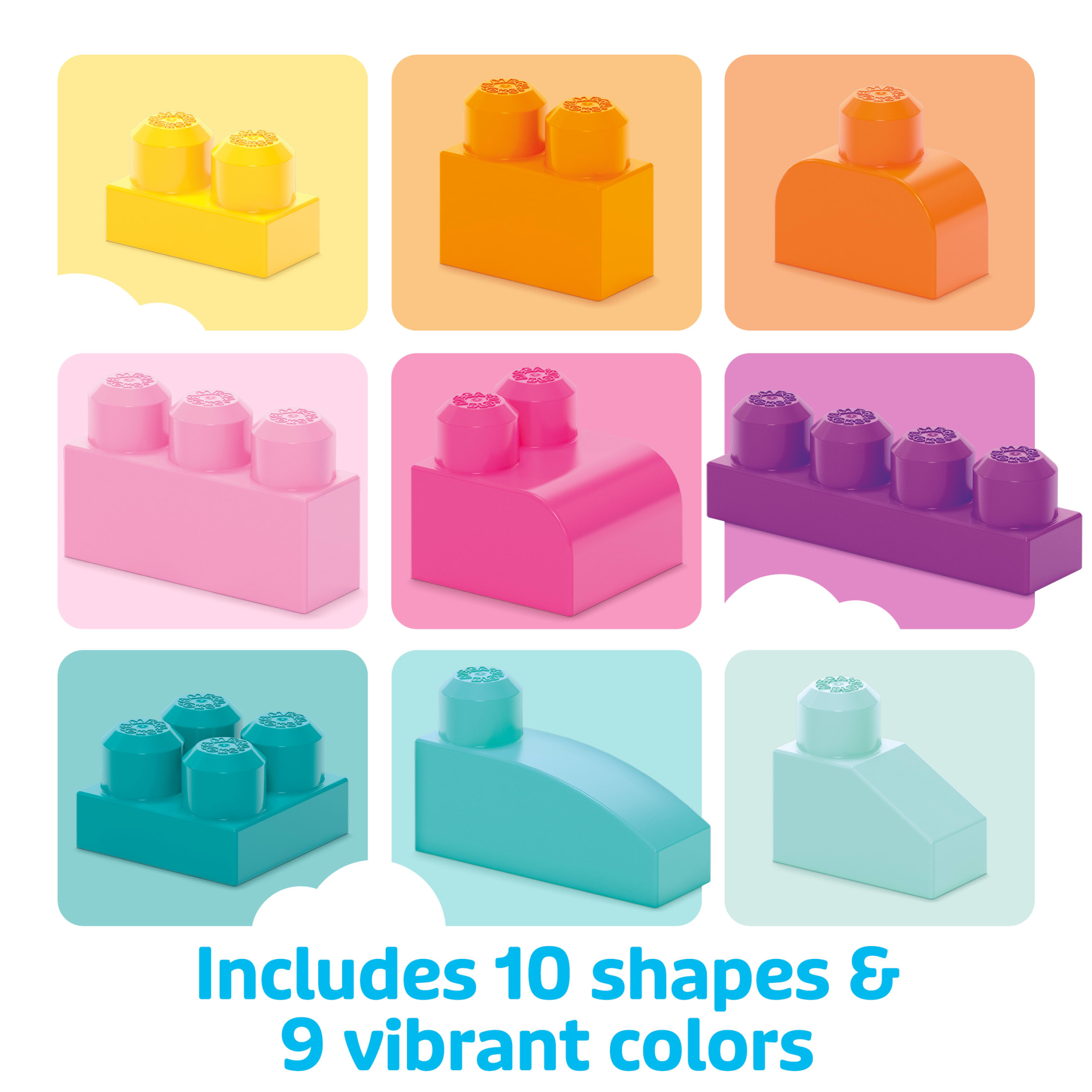 Mega Bloks Fisher-Price Big Building Bag, 80 Pieces, Pink photo 4