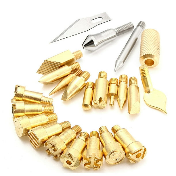 22pcs Replacement Wood Burning Pen Tips Stencil Soldering Iron