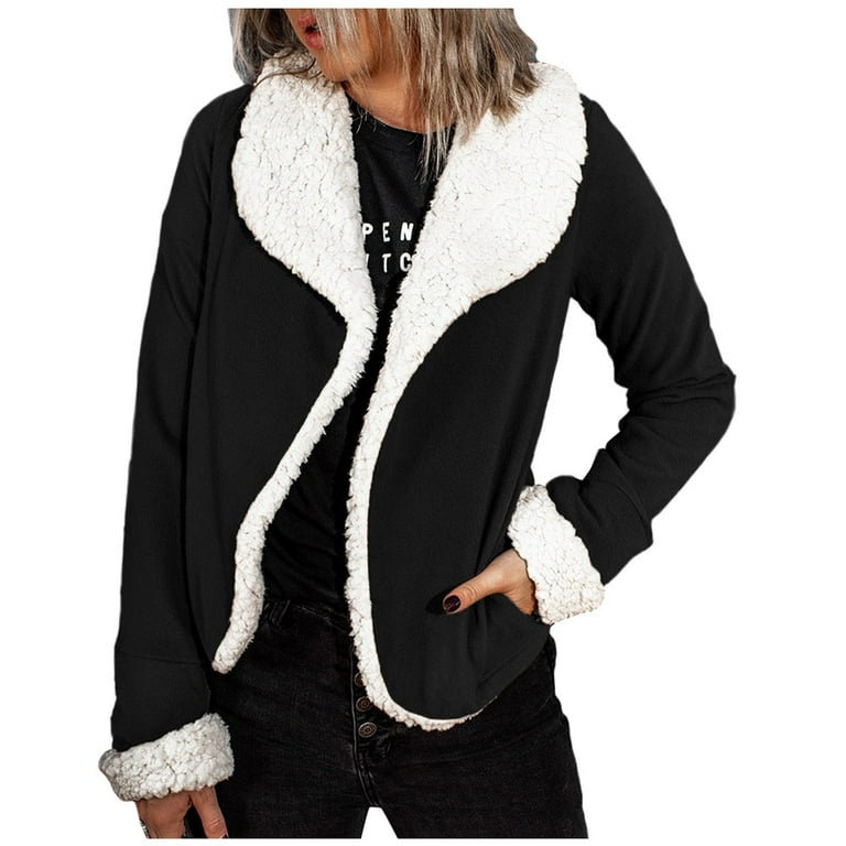 Black 2024 sherpa cardigan