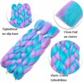 thumbnail image 4 of Benehair Jumbo Braiding Hair Synthetic Salon Crochet Braids Ombre for Twist Hair Extensions 24"/300g 3 Packs Sky Blue mix Light Purple, 4 of 8