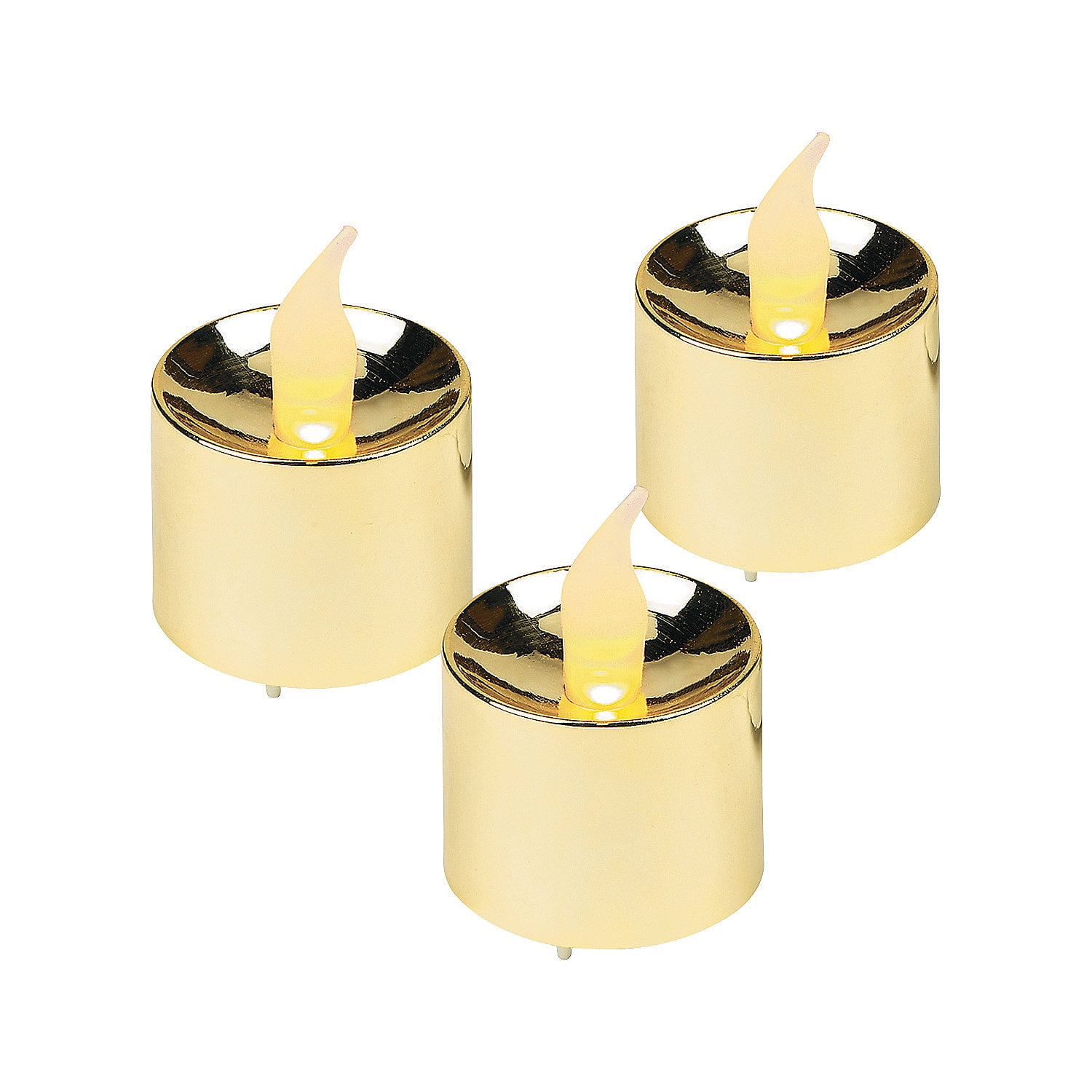 Battery Operated Gold Votive Candles Home Decor 12 Pieces Walmart