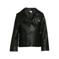 thumbnail image 6 of Wonder Nation Toddler Girl Faux Leather Moto Jacket, Sizes 12M-5T, 6 of 10