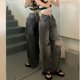 thumbnail image 5 of Pantalones vaqueros de estilo Y2K para mujer, Jeans sueltos de nicho con piernas anchas para rotos, rectos, pantalones Retro de cintura alta, 5 of 5