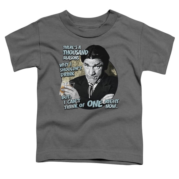 Three Stooges Drink S/S Toddler T-Shirt Charcoal