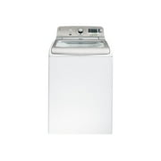 GE GTWS8650DWS - Washing machine - width: 28 in - depth: 29 in - height: 44.5 in - top loading - 5 cu. ft - 1000 rpm - white on white