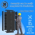 thumbnail image 5 of 180cm Metal Storage Cabinet with Locking Doors, 71 inch Tall 2 Door File Cabinet with Adjustable Shelves for Garage, Home, Office, Black, 5 of 11