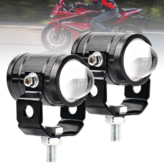 JELLOO 2PCS 20W LED Waterproof Motorcycle Headlights, Yellow White Dual Color Hi/Lo Beam Spotlight for Motorcycle, 12V-85V 2500LM 3000K-6500K Aux Spotlight for Cars/Motorcycles/Trucks
