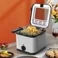 thumbnail image 3 of FAMKIT Electric Deep Fryer, 2.5 L Multiple Function Stainless Steel Fryer Machine Home Use, Immersion Element Oil Fryer Pot with Removable Basket Adjustable Temperature, Suit for Chicken, Chips, 3 of 7