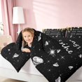 thumbnail image 5 of Homewish Diamonds Blings Full Size Bedding Sets for Girls, With God All Things Are Possible Print Full Size Bed in a Bag, Yellow Black, Black Reversible, 7pcs, 5 of 7