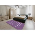 thumbnail image 4 of Ahgly Company Indoor Square Patterned Rich Lilac Purple Area Rugs, 5' Square, 4 of 6