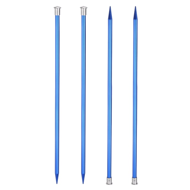 Uxcell 4Pcs Agujas de Tejer de Aluminio 8mm Aguja de Tejer de Punta Simple 13.8 Pulgadas de Longitud para Proyectos Hechos a Mano DIY