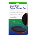 thumbnail image 2 of Update International CIZP-11-SET Cast Iron Steak Platters With Wood Underliner, 2 of 4