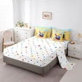 thumbnail image 5 of Castle Fairy Baseball Print King Bedding 7pcs, Ice Cream Bat King Bed in a Bag, Pink Blue Yellow, 5 of 7