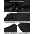 thumbnail image 5 of COOFANDY Men' 2 Piece Summer Outfits Short Sleeve Casual Beach Button Down Shirts and Shorts Vacation Cotton Sets, 5 of 6