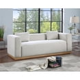 thumbnail image 2 of Meridian Furniture Alfie Cream Linen Textured Fabic Sofa, 2 of 40