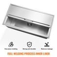 thumbnail image 4 of VEVOR Drop in Ice Chest 18"Lx36"Wx12"H with Sliding Cover 304 Stainless Steel Cooler Included Drain-pipe and Drain Plug Bin for Cold Wine Beer, 4 of 10