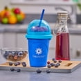 thumbnail image 4 of Cra-Z-Art ChillFactor Original Slushie Maker Cup, DIY Magic Slushy Maker Squeeze Cup, Super Quick Smoothie Squeeze Cup para batidos, jugos, taza de doble capa con tapa y cuchara, azul, 4 of 5