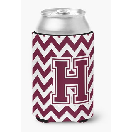 

Letter H Chevron Maroon and White Can or Bottle Hugger