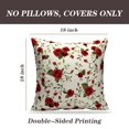 thumbnail image 2 of LALILO Throw Pillow Covers Pink Floral Red Beautiful Beauty Bloom Rose Cushion Cover 18" x 18", 2 Pack, 2 of 6