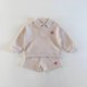 thumbnail image 1 of Korean Baby Children's Hoodies Set Sweatshirt and Shorts 2Pcs for Boys and Girls 0-5Y Spring Autumn Kid's Waffle Clothing Outfit, 1 of 6