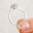 thumbnail image 6 of solitaire jewels Dianty 1CT Oval Moissanite Hidden Halo Engagement Ring For Women, 14K White Gold, 6 of 7