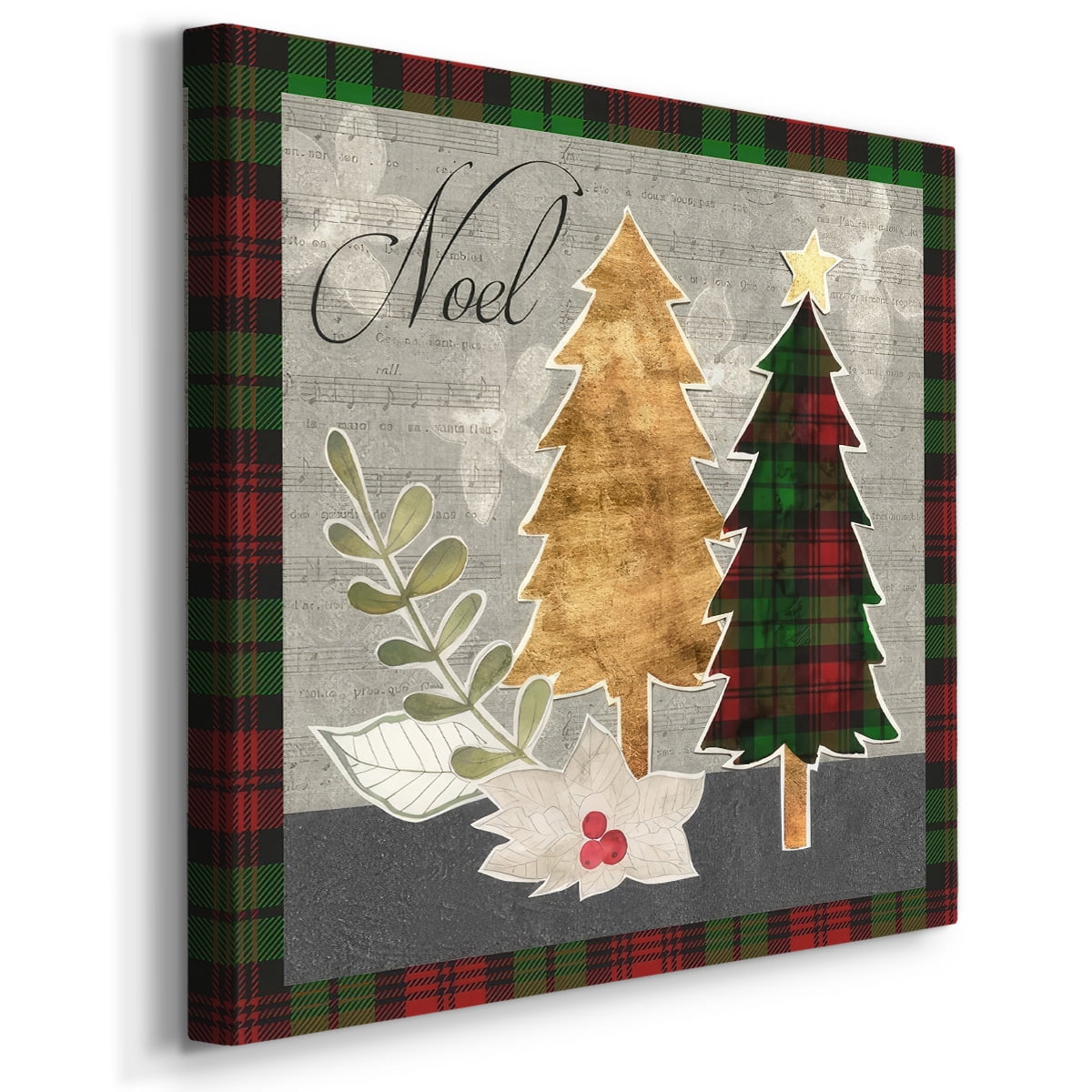Collaged Christmas Collection B- Gallery Wrapped Canvas